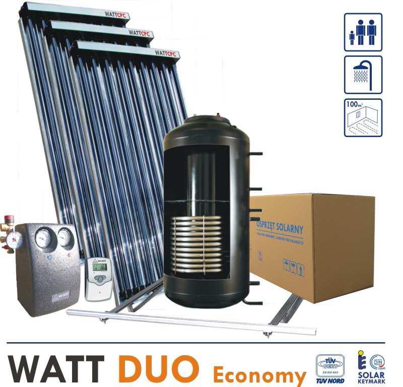 Solárna zostava s vákuovými kolektormi WATT Duo Economy